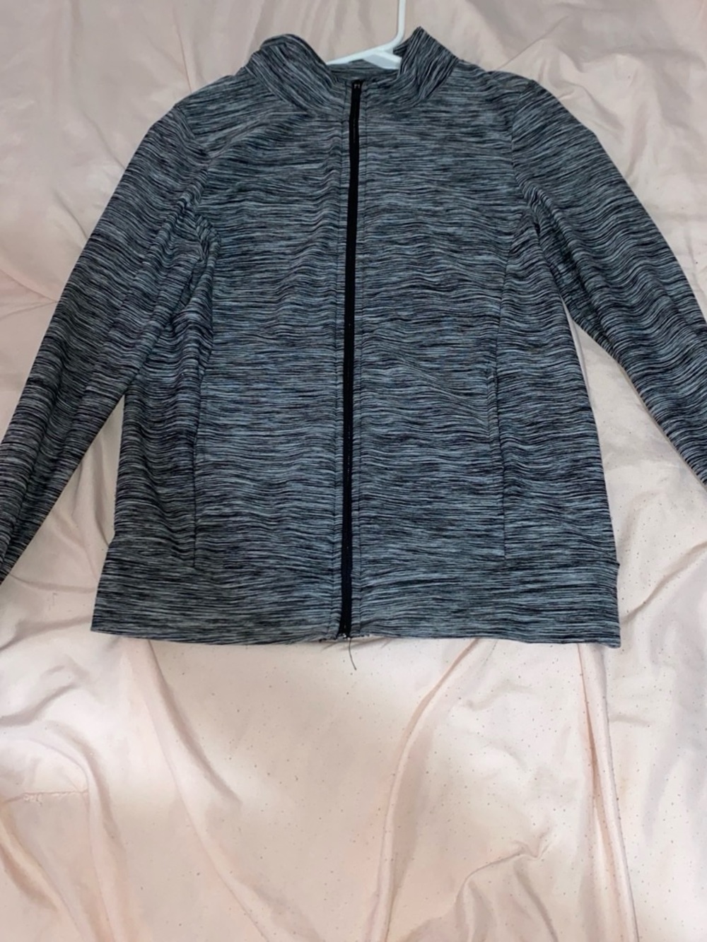 Pro Player Women's Heathered Grey Full-Zip Bomber Jacket